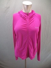 Columbia OMNI-WICK Size M Womens Pink Full Zip Pocket Hooded Track Jacket 992