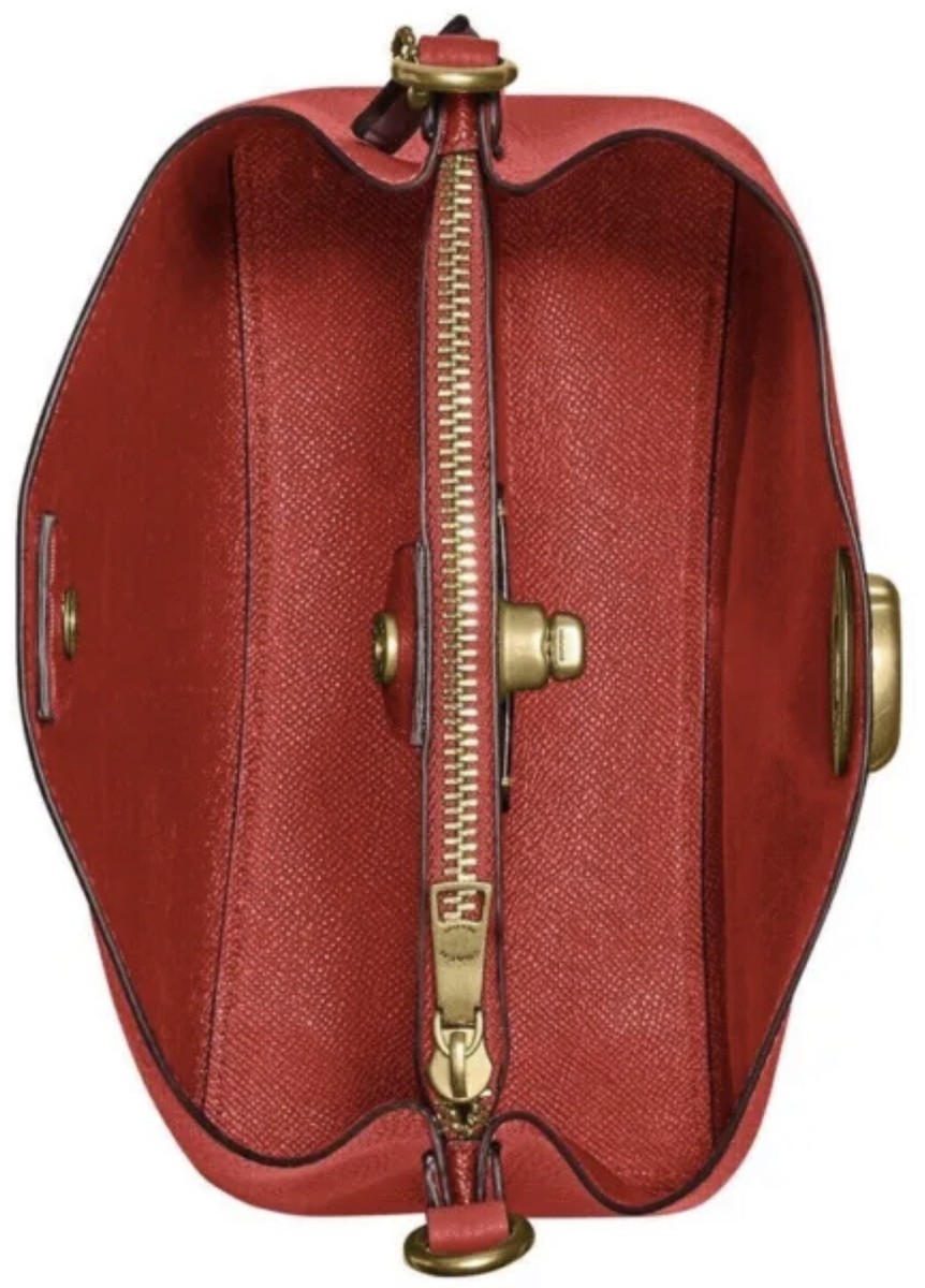 NWT COACH Willow Bucket Bag Crossbody In Sport Red Leather