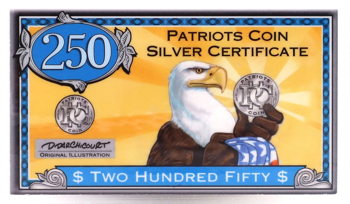 Patriot Silver Certificate Limited Edition Only 400 .999 Silver Patriotic |  eBay