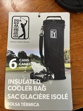PGA TOUR APPAREL 6 puszek izolowana torba chłodząca golf czarna fabrycznie nowa