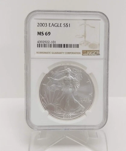 2003 Silver Eagle MS69 NGC