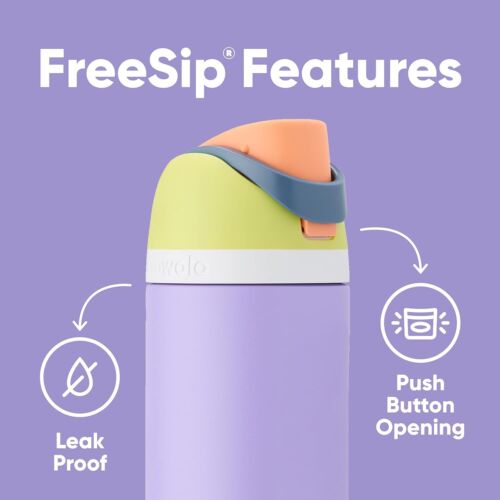 Botella de agua de acero inoxidable aislada Freesip con pajita para deportes, viajes, un - Imagen 3 de 11