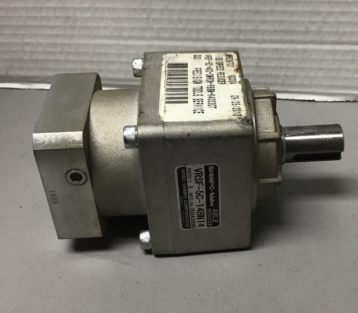 Shimpo-Nidec ABLE Gearbox Reducer VRSF-5C-14BN14, 1:5 Ratio (B52