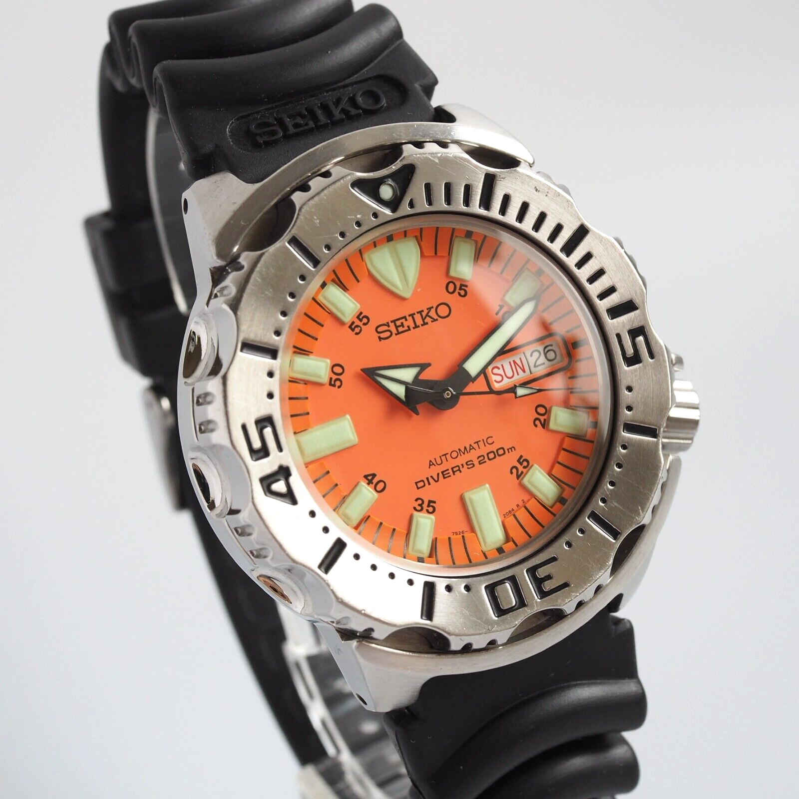 Seiko SKX781 7S26-0350 Orange monster Automatic Day/Date Diver's Men's  Video | eBay