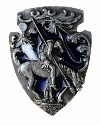 Western Bolo Tie End of the Trail komplett mit Kordel und Präsentationsbox