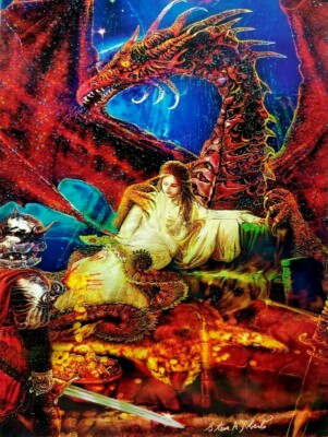 NEW Ceaco ''The Dragon Master's Apprentice'' Steve Roberts 550 Piece Jigsaw Puzzle