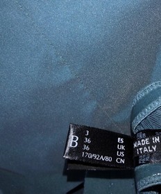 La Perla Blue Bra  36B  New  Floral Lace Peekaboo Bustier  Bandeau Bra  $500