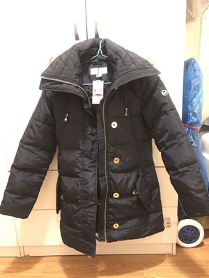michael kors parka womens navy