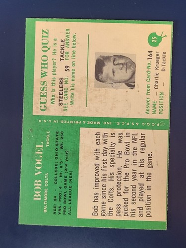 1966 Philadelphia Fußballkarten vervollständigen Ihr Set Sie wählen #1 - 104 - Bild 51 von 205