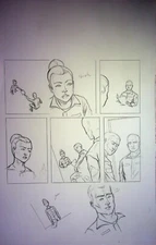 United States Army Original MATT HEBB Hand Drawn Interior ARMY Comic Page