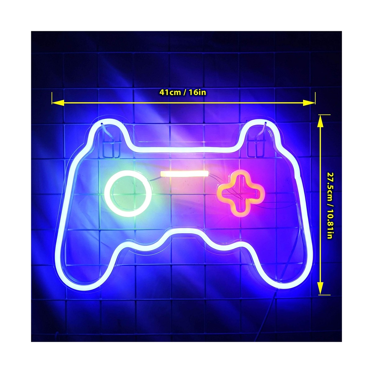 の*た様 ライトゲーム LED Game Neon Sign Gamepad Shape LED Sign Light Gamer Gift for