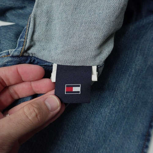 Tommy Hilfiger Denim Pillowcase Sham Single Blue Jeans Rectangle 4 Panel SEE 90s - Picture 3 of 8