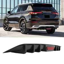 Car Rear Diffuser Lower Bumper 6-Fins Splitter Chin Lip For Mitsubishi Outlander