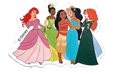 Disney Princesses ARIEL MOANA JASMINE CINDERELLA Water Resistant Sticker