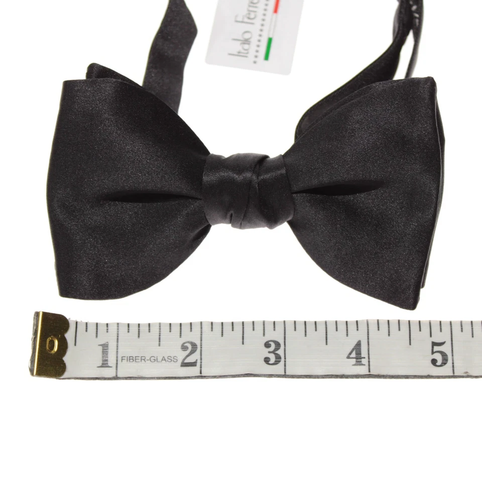 Italo Ferretti Nuevo con Etiquetas Conjunto de Faja y Pajarita Plisada Vertical Tamaño Ajustable Negro Foto 3 de 4