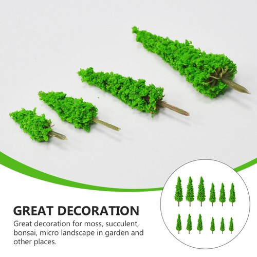 12 Pezzi Modellino Albero Verde Simulato Bambini Simulazione Mini Decorazione - Foto 3 di 12