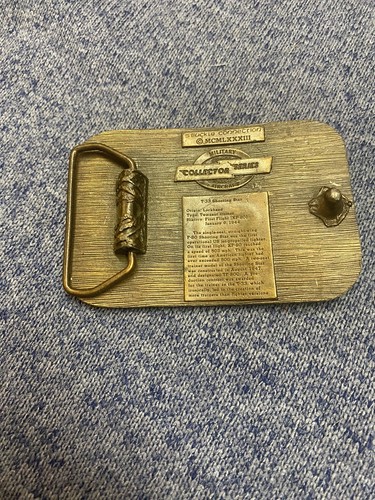 Lockheed T-33 Shooting Star Trainer Aircraft Military Usaf Vintage Belt Buckle - Picture 4 of 4