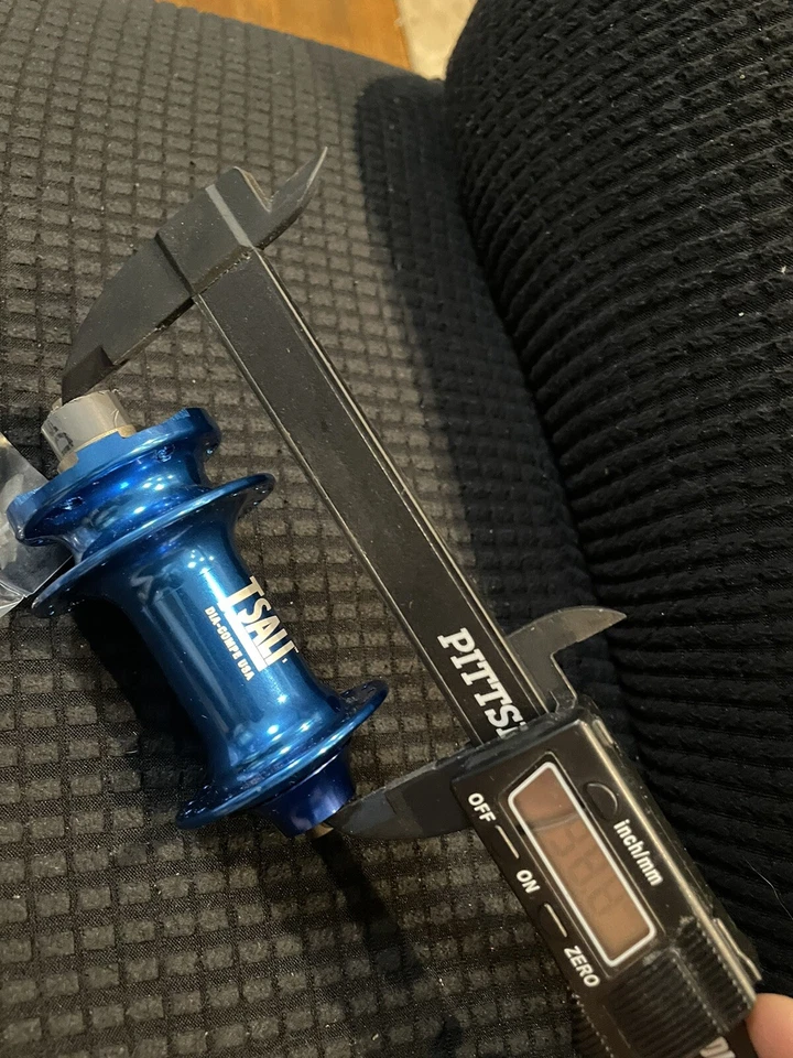 Blue DIA-COMPE TSALI Front Hub 32 Hole Disc Brake Vintage Mountain Bike 90's - Image 4 of 4