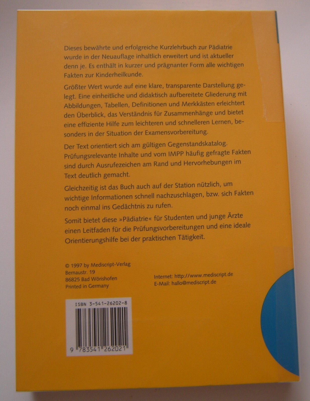 Pädiatrie Lehrbuch zum GK3 Humanmedizin mediscript Buch ...