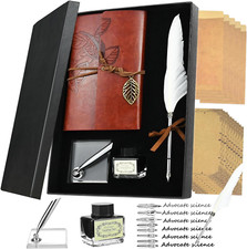 Eleganter Weißer Federkiel Dip Quill Pen - Perfekt als Schreibwaren Geschenk