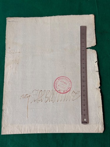 SIGNATUR DES ABTES VON BELSUNCE FÜR SEINE VERPFÄNDE DES JAHRES 1590 16. JAHRHUNDERT - Bild 6 von 6