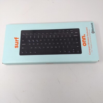 SURF ONN COMPACT WIRELESS Bluetooth KEYBOARD for Tablets Black TAAKYB100042338