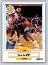 1990 Fleer Set Break Tim Hardaway #63 Golden State Warriors