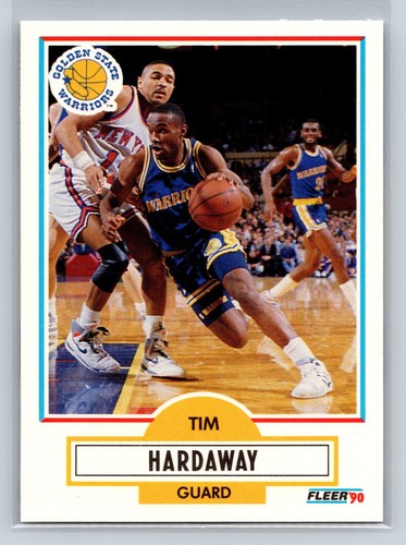 1990 Fleer Set Break Tim Hardaway #63 Golden State Warriors - Bild 1 von 2