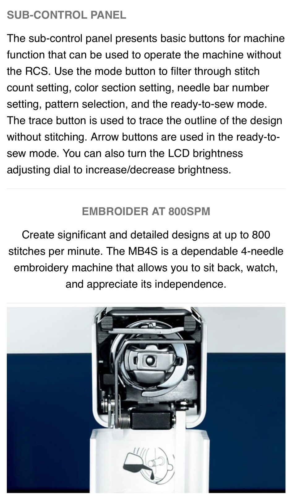 Janome MB4S Commercial 4 Needle Embroidery Machine NEW In Box