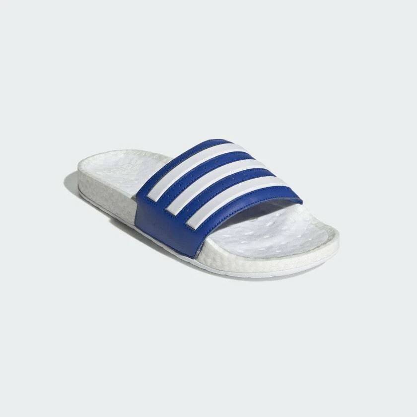 Adidas Adilette Boost Slides sandali uomo ciabatte blu bianco FX5896 NUOVI con scatola