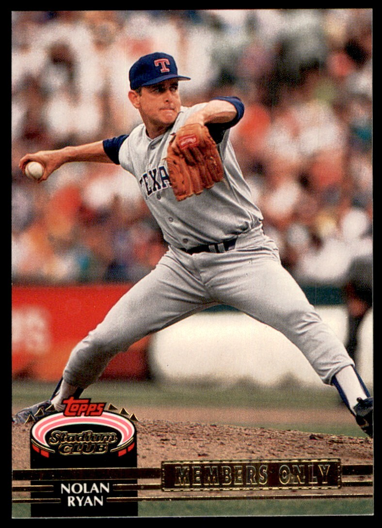1992 Topps Members only Nolan Ryan Texas Rangers