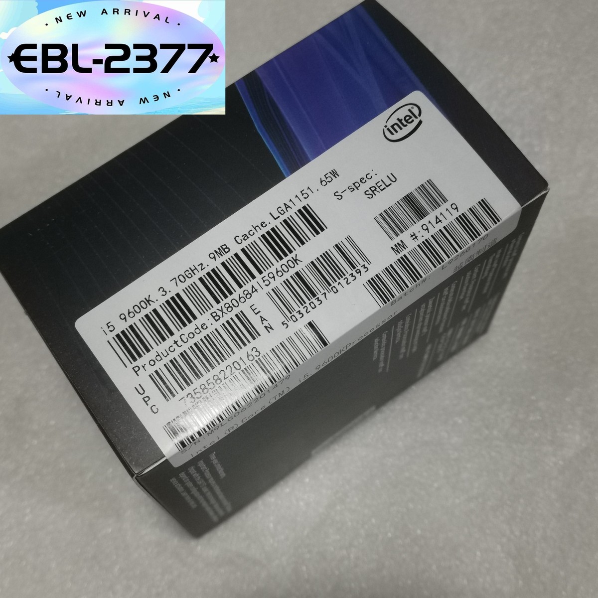 NEW INTEL CORE I5-9600K 3.7GHZ SOCKET LGA1151 6-CORE DESKTOP CPU