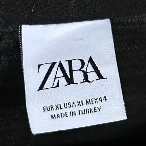Zara Quilted Color Block Sweater Rust Tan Cream Sz XL Fall Winter image 7