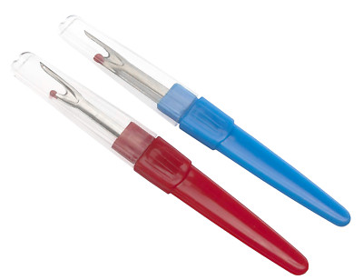 2 Nahttrenner; Saumtrenner in rot u. blau; besonders lang u. griffig