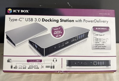ICY BOX IB-DK2403-C Zubehör: USB Type-C Dockingstation mit Power Delivery