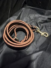 LEATHER DOG LEASH, BRASS SWIVEL SNAP, DOG SHOWS, DOG TRAINING