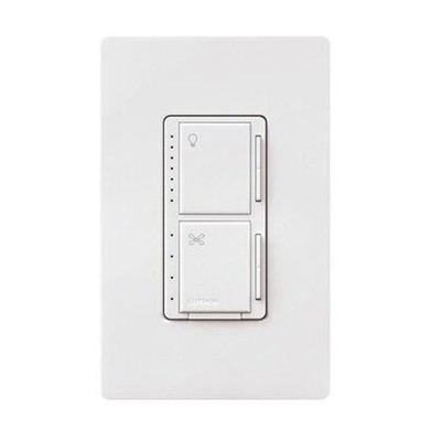 1PC Lutron MACL-LFQH-WH Dimmer/Fan Control, LED, Maestro, White