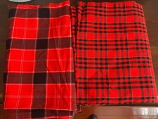 Set of 2: Kenyan Maasai Shuka Blanket Shawl Scarf Sarong 59x77