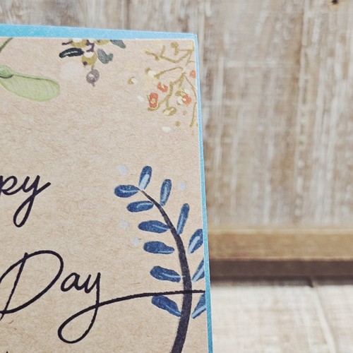 American Greetings Father's Day Card Very Special Dad Brown Green Leaves - Picture 3 of 6