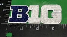 BIG 10 NCAA IRON ON PATCH NAVY BLUE / WHITE USA SELLER     