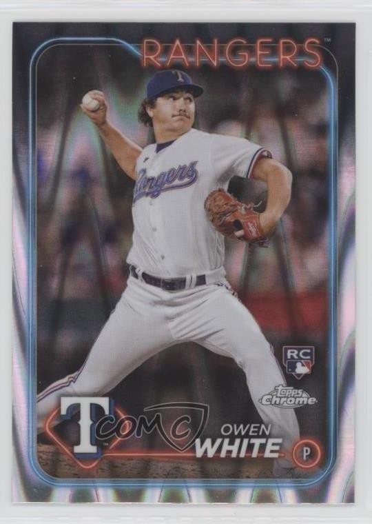 2024 Topps Chrome RayWave Refractor Owen White #211 09t5