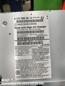 CONTROL PANEL OEM 11-12 MERCEDES-BENZ E550 1YR WRNTY