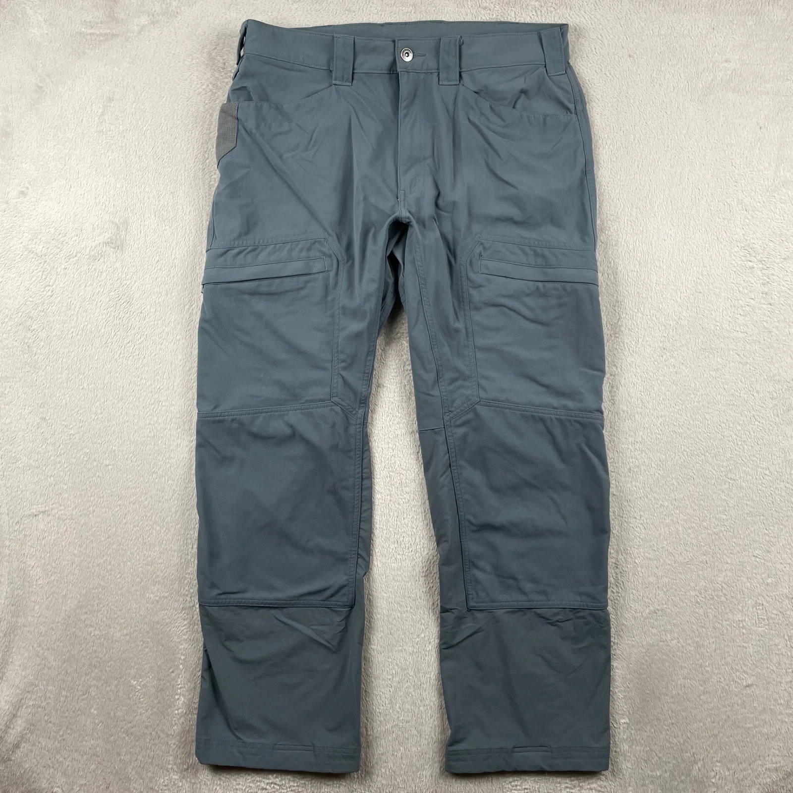 Alaskan Hardgear Quickhatch Cargo Pants Men 34x30 Blue Vented Double Knee Hiking