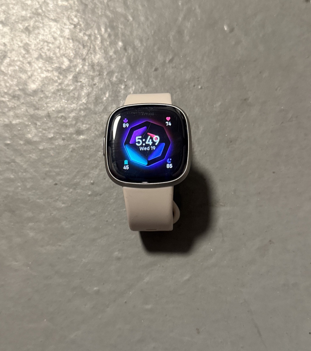 Fitbit Sense 2 Advanced Health  Fitness GPS Smartwatch, Lunar White/Platinum-image