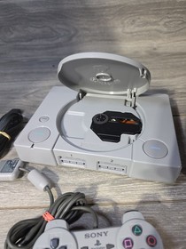 Sony PlayStation 1 PS1 Gray Game Console Bundle Great Condition Tested &Cleaned