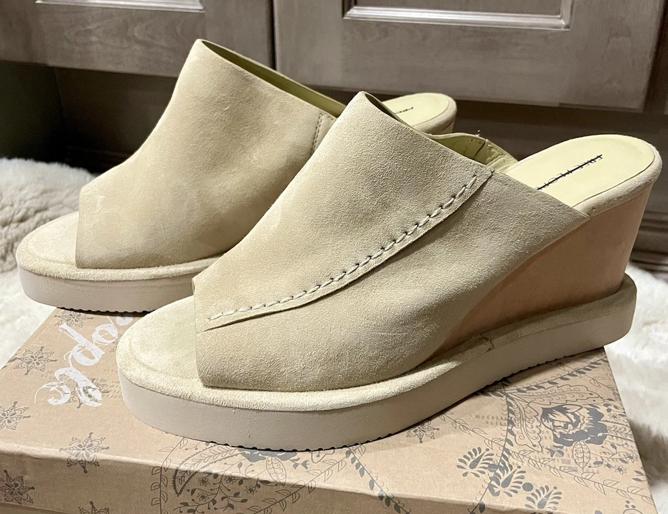 FP коллекции, работает на танкетке, замшевая платформа на танкетке сандалии, кафе - Изображение 3 из 4