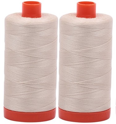 Mako 50wt Thread 2 Large Spools Light Beige Sewing Quilting Cotton 2310x2
