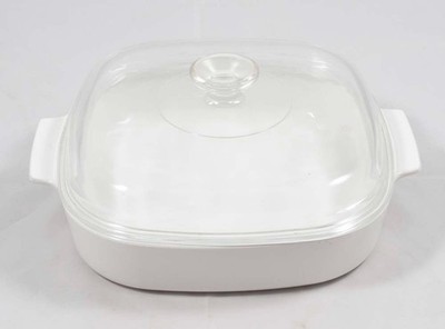 Corningware Cookmates 10x10x2 inch White Covered Casserole with Lid SK-10