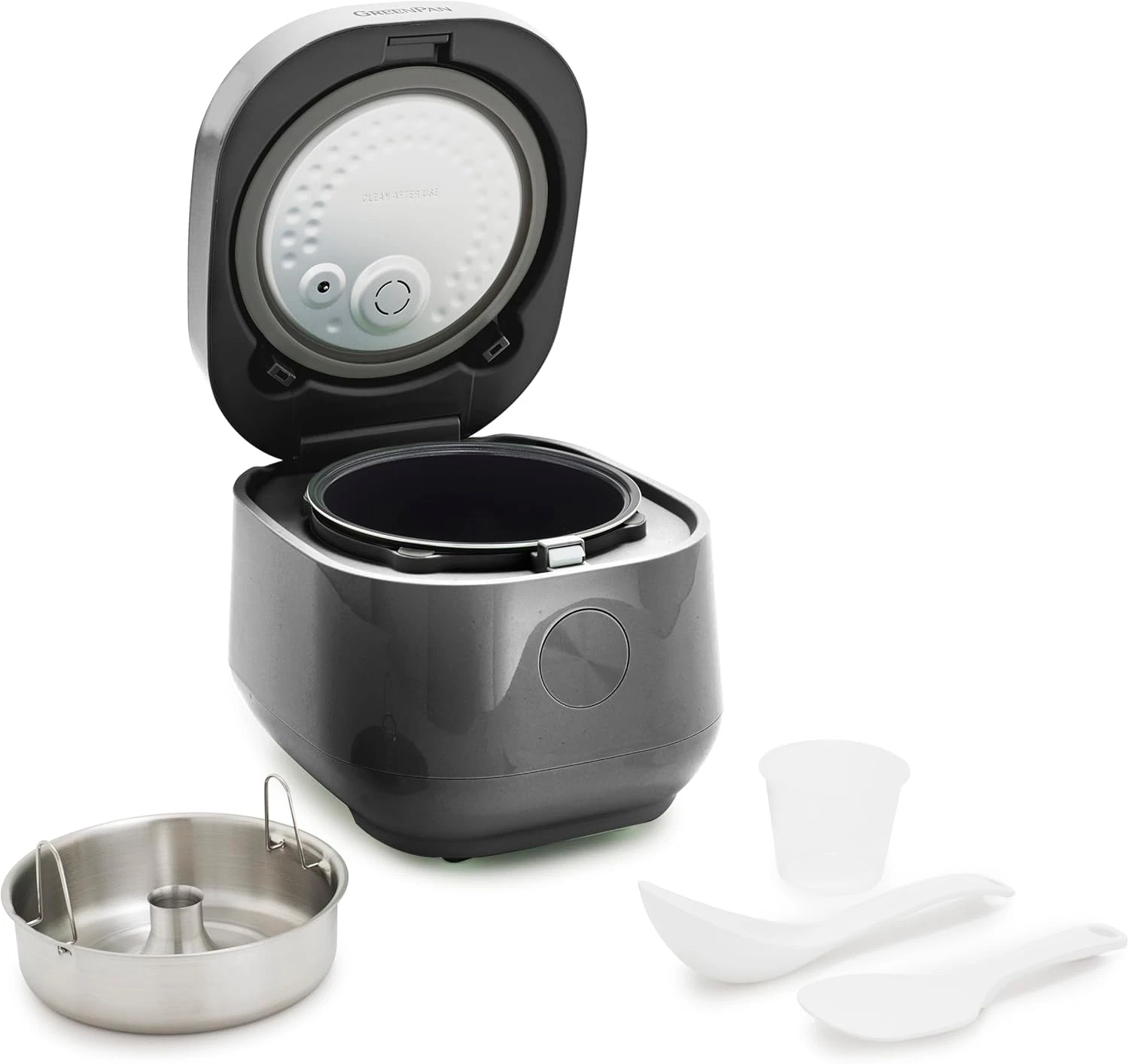 Versatile Smart Rice Cooker with 10 Presets & Ceramic Steamer, 8 Cups