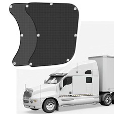 Pacify 2 Pcs Semi Truck Window Shades with Suction Cups Side Sun Black